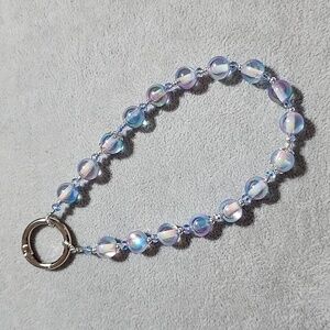 🔥Promotion🔥 Blue Beads Wristlet/ Phone Bracelet/ Bag Charm/ Keychain